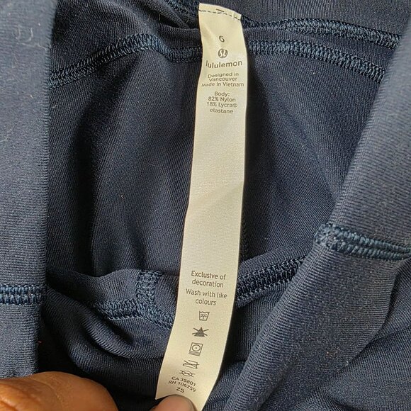 Lululemon Groove Pants Bootcut Womens Size 6 Blue High-Rise Full-On Luon Pants - Picture 4 of 12